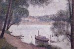 Landscape with a Boat, Seurat.jpg